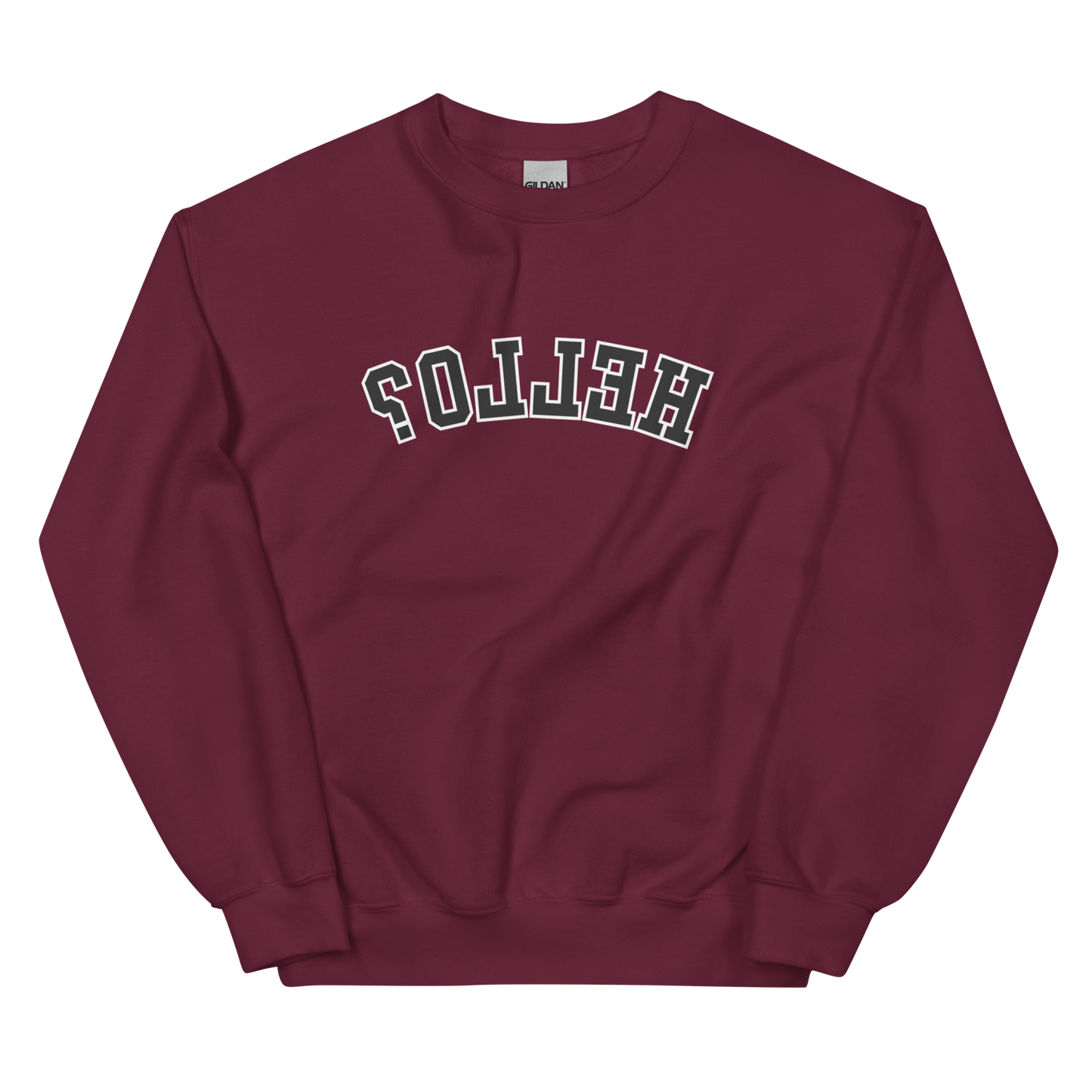 Cozy Mirrored Hello Sweatshirt