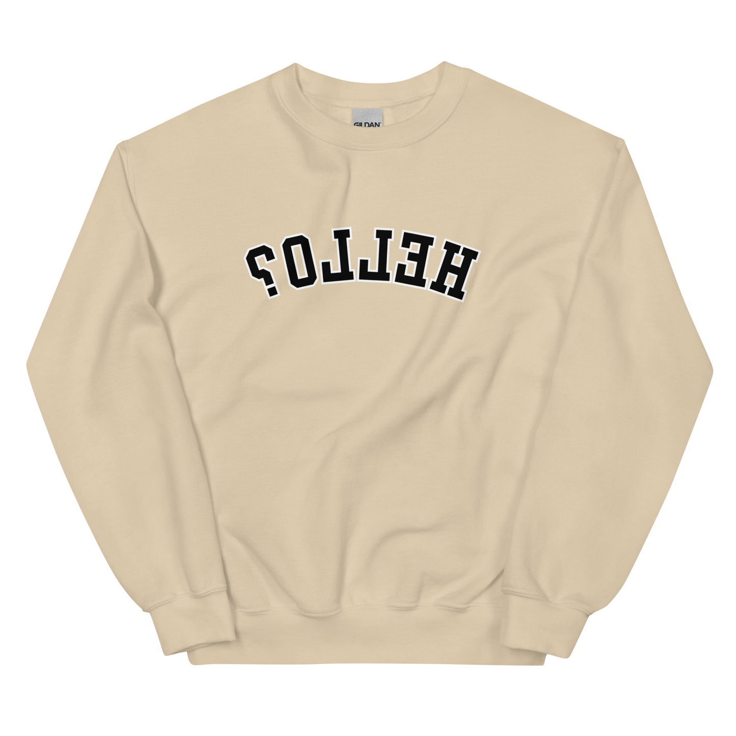Cozy Mirrored Hello Sweatshirt