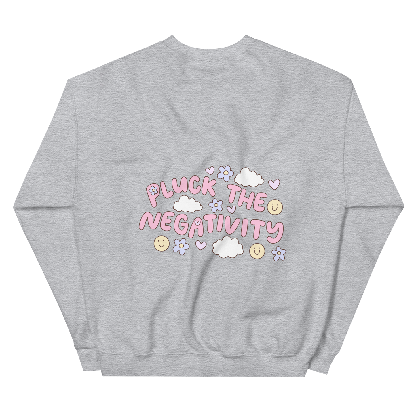 Vivasiti Pluck the Negativity Back Graphic Sweatshirt