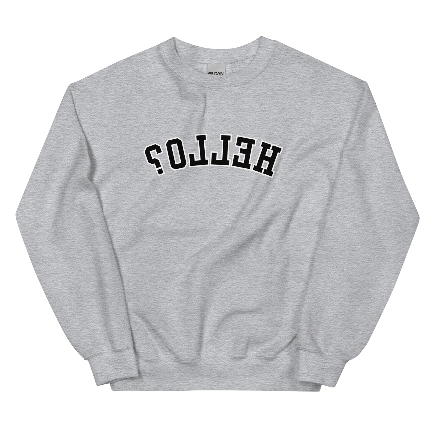 Cozy Mirrored Hello Sweatshirt