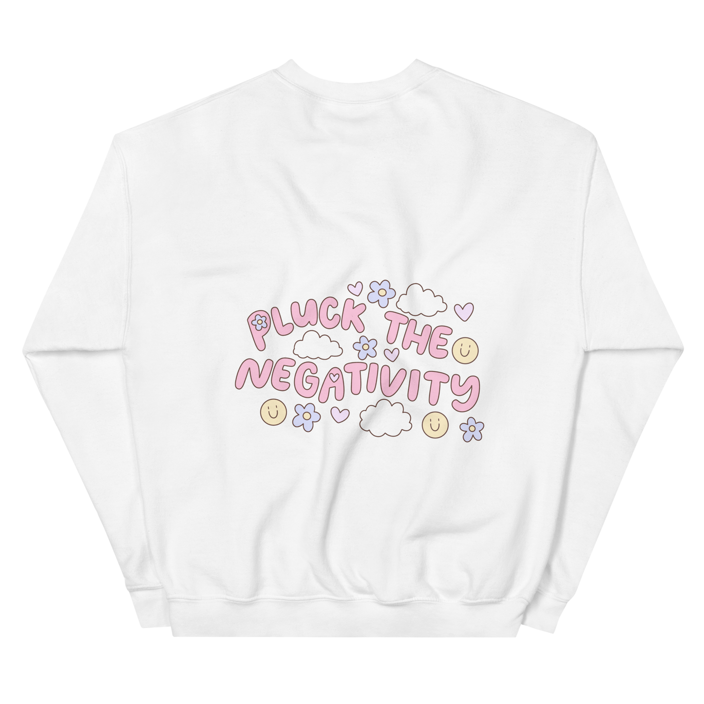 Vivasiti Pluck the Negativity Back Graphic Sweatshirt